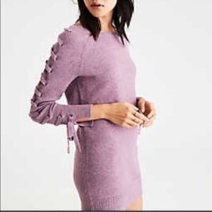 AE Ahh-Mazingly Soft Lace-Up Sleeve Sweater Dress Medium